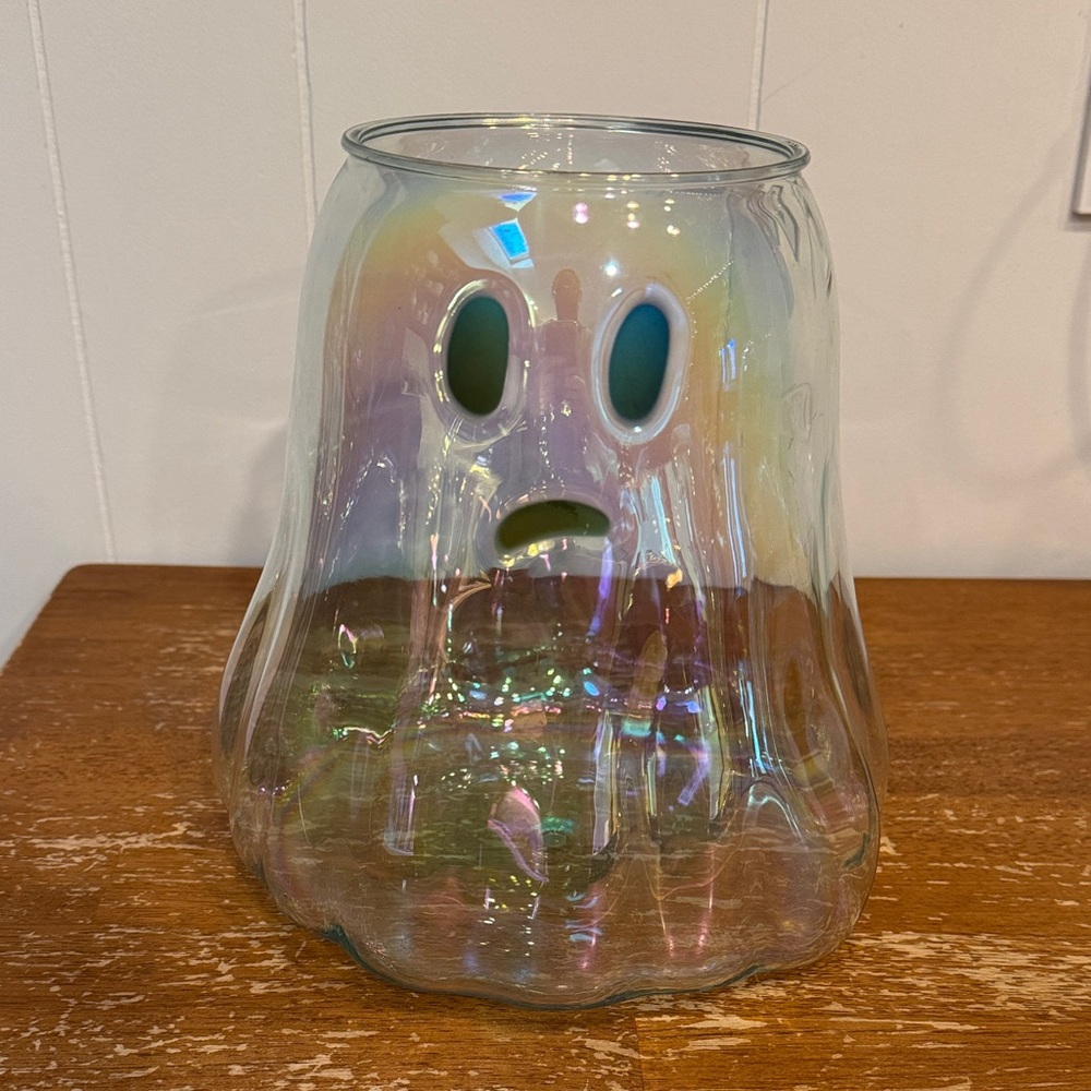 Set of Three Iridescent Ghost Plastic Containers